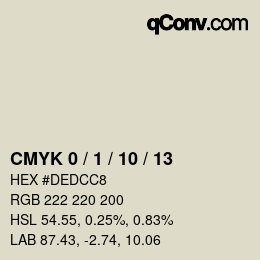カラーコード: CMYK 0 / 1 / 10 / 13 | qconv.com