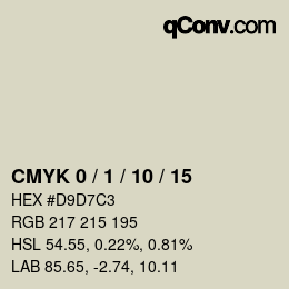 カラーコード: CMYK 0 / 1 / 10 / 15 | qconv.com