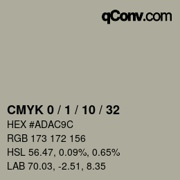 Color code: CMYK 0 / 1 / 10 / 32 | qconv.com