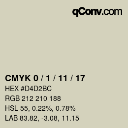 カラーコード: CMYK 0 / 1 / 11 / 17 | qconv.com