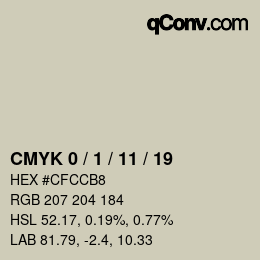 Color code: CMYK 0 / 1 / 11 / 19 | qconv.com