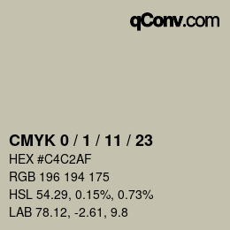 Color code: CMYK 0 / 1 / 11 / 23 | qconv.com