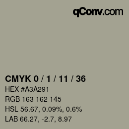 颜色代码: CMYK 0 / 1 / 11 / 36 | qconv.com