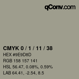 Color code: CMYK 0 / 1 / 11 / 38 | qconv.com