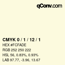 Color code: CMYK 0 / 1 / 12 / 1 | qconv.com