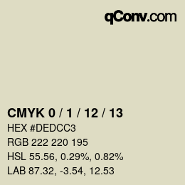 カラーコード: CMYK 0 / 1 / 12 / 13 | qconv.com