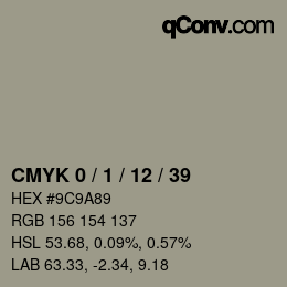 Color code: CMYK 0 / 1 / 12 / 39 | qconv.com