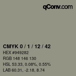 Color code: CMYK 0 / 1 / 12 / 42 | qconv.com