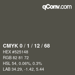 颜色代码: CMYK 0 / 1 / 12 / 68 | qconv.com