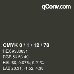 Color code: CMYK 0 / 1 / 12 / 78 | qconv.com