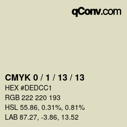 Color code: CMYK 0 / 1 / 13 / 13 | qconv.com