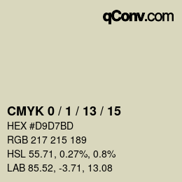 颜色代码: CMYK 0 / 1 / 13 / 15 | qconv.com