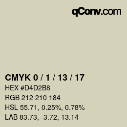 カラーコード: CMYK 0 / 1 / 13 / 17 | qconv.com