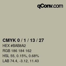 颜色代码: CMYK 0 / 1 / 13 / 27 | qconv.com