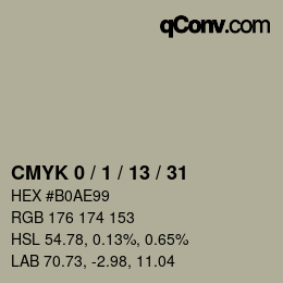 カラーコード: CMYK 0 / 1 / 13 / 31 | qconv.com