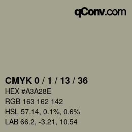颜色代码: CMYK 0 / 1 / 13 / 36 | qconv.com