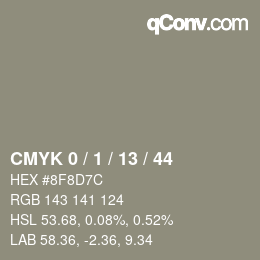 Color code: CMYK 0 / 1 / 13 / 44 | qconv.com