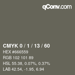 Color code: CMYK 0 / 1 / 13 / 60 | qconv.com