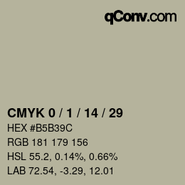颜色代码: CMYK 0 / 1 / 14 / 29 | qconv.com