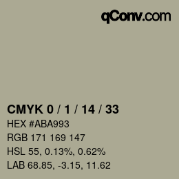 Color code: CMYK 0 / 1 / 14 / 33 | qconv.com