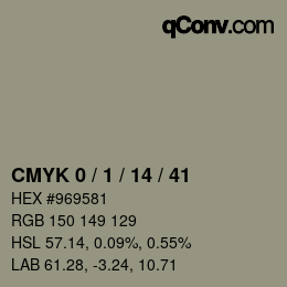 Color code: CMYK 0 / 1 / 14 / 41 | qconv.com