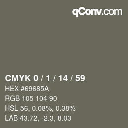 Color code: CMYK 0 / 1 / 14 / 59 | qconv.com