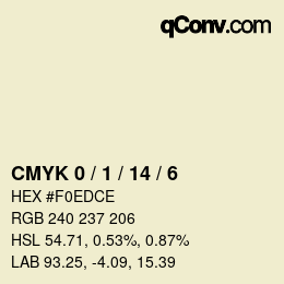 Color code: CMYK 0 / 1 / 14 / 6 | qconv.com
