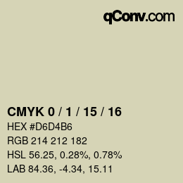 カラーコード: CMYK 0 / 1 / 15 / 16 | qconv.com
