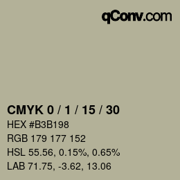 Código de color: CMYK 0 / 1 / 15 / 30 | qconv.com