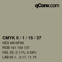 カラーコード: CMYK 0 / 1 / 15 / 37 | qconv.com