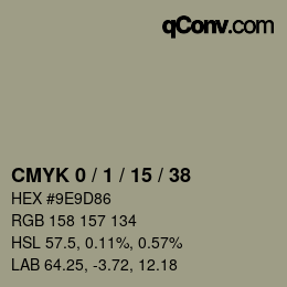 カラーコード: CMYK 0 / 1 / 15 / 38 | qconv.com