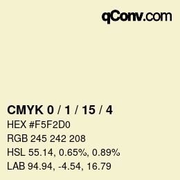 Color code: CMYK 0 / 1 / 15 / 4 | qconv.com