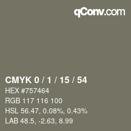 Color code: CMYK 0 / 1 / 15 / 54 | qconv.com