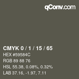 Color code: CMYK 0 / 1 / 15 / 65 | qconv.com