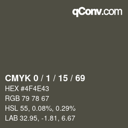 Color code: CMYK 0 / 1 / 15 / 69 | qconv.com