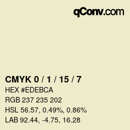 Color code: CMYK 0 / 1 / 15 / 7 | qconv.com