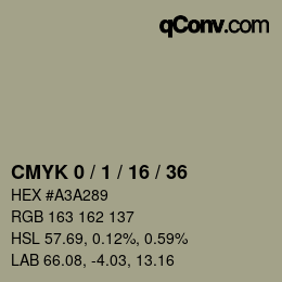 颜色代码: CMYK 0 / 1 / 16 / 36 | qconv.com