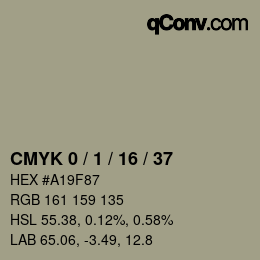 カラーコード: CMYK 0 / 1 / 16 / 37 | qconv.com