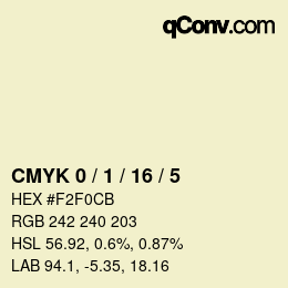 Color code: CMYK 0 / 1 / 16 / 5 | qconv.com