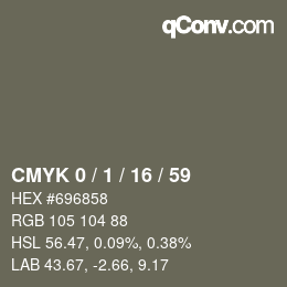 颜色代码: CMYK 0 / 1 / 16 / 59 | qconv.com