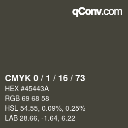 颜色代码: CMYK 0 / 1 / 16 / 73 | qconv.com
