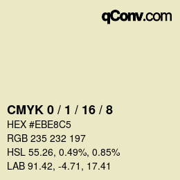 Color code: CMYK 0 / 1 / 16 / 8 | qconv.com