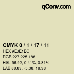 カラーコード: CMYK 0 / 1 / 17 / 11 | qconv.com