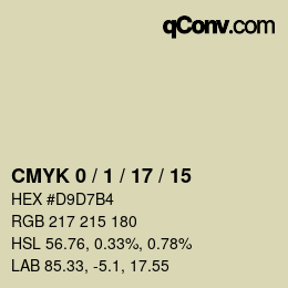 Color code: CMYK 0 / 1 / 17 / 15 | qconv.com