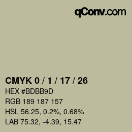 Color code: CMYK 0 / 1 / 17 / 26 | qconv.com