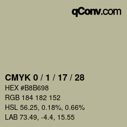颜色代码: CMYK 0 / 1 / 17 / 28 | qconv.com