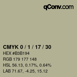 颜色代码: CMYK 0 / 1 / 17 / 30 | qconv.com