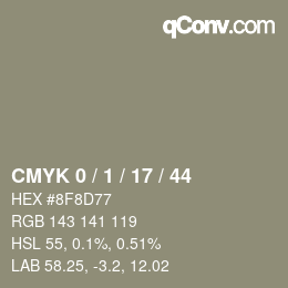 Color code: CMYK 0 / 1 / 17 / 44 | qconv.com