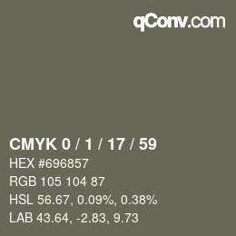 カラーコード: CMYK 0 / 1 / 17 / 59 | qconv.com