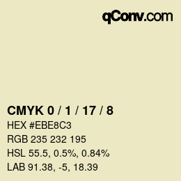 Color code: CMYK 0 / 1 / 17 / 8 | qconv.com